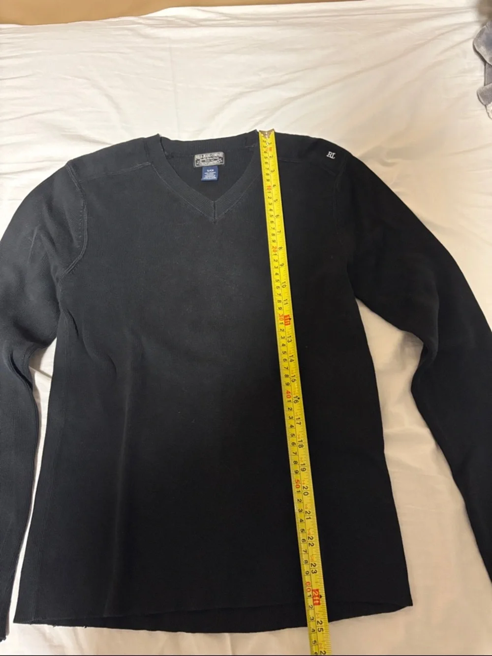 Vintage Polo Jeans Company V-Neck Sweater Size Small Black - Picture 5 of 6